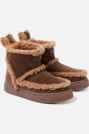 INUIKII Shearling-lined suede ankle boots