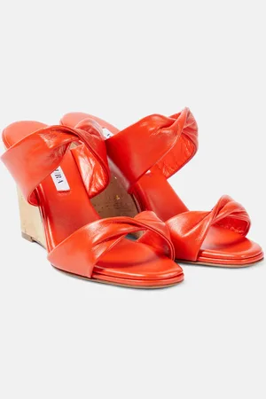Aquazzura Twist leather wedge sandals