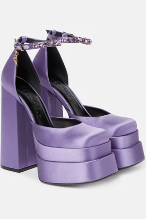 VERSACE Medusa Aevitas satin platform pumps