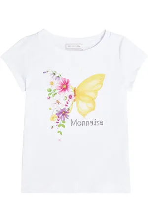 MONNALISA Printed cotton jersey T-shirt