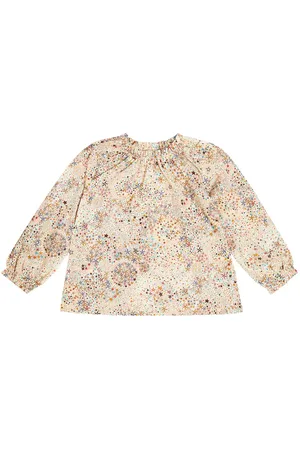 Il gufo Printed cotton jersey top