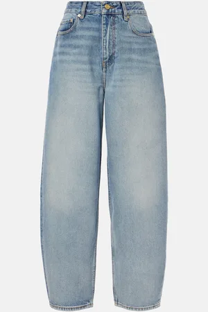 Ganni High-rise barrel-leg jeans