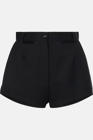 Dolce & Gabbana High-rise wool and silk shorts