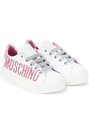 Moschino Logo leather sneakers