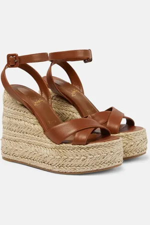 Christian Louboutin Mariza Zeppa leather espadrille sandals