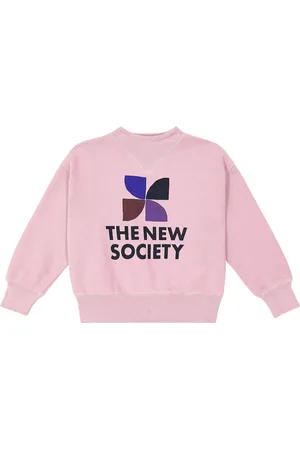 The New Society Amara logo cotton jersey sweatshirt