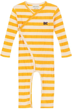 Bobo Choses Baby striped ribbed jersey onesie