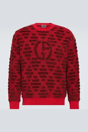 Giorgio Armani Logo jacquard wool-blend sweater
