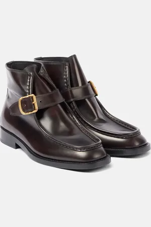 DRIES VAN NOTEN Buckle-detail leather ankle boots
