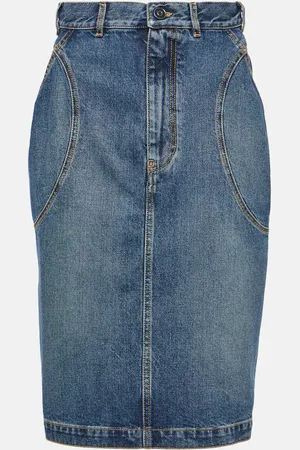 Alaïa Denim pencil skirt