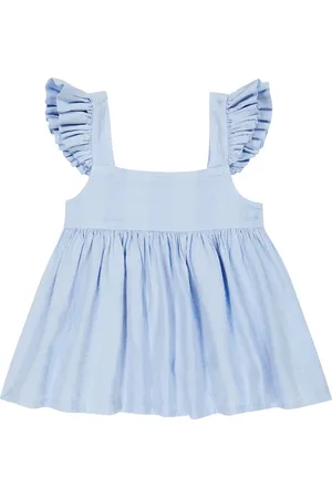 MORLEY Sky ruffled cotton poplin top