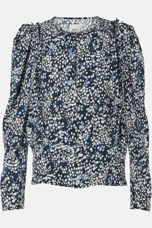 Isabel Marant Zarga printed silk-blend blouse