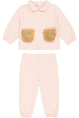Il gufo Baby cotton-blend sweatshirt and sweatpants set