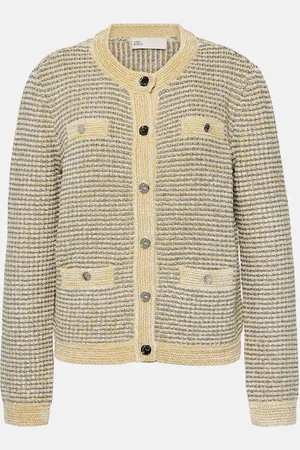 Tory Burch Kendra striped velvet cardigan