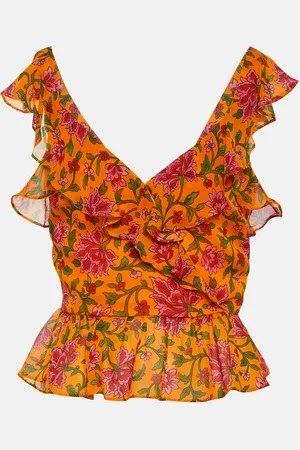 VERONICA BEARD Floral silk top