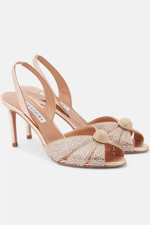 Aquazzura Italian Flirt 75 embellished leather sandals
