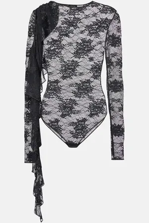 Oseree Draped lace bodysuit