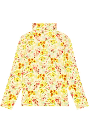 MORLEY Tyla floral cotton-blend turtleneck top