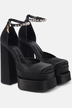 VERSACE Medusa Aevitas satin platform pumps