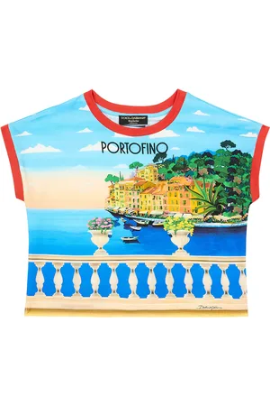 Dolce & Gabbana Portofino printed cotton jersey T-shirt