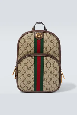 Gucci Ophidia GG leather-trimmed shoulder bag