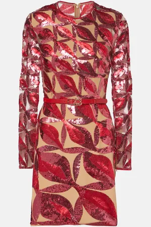 Elie saab Diana sequined tulle minidress