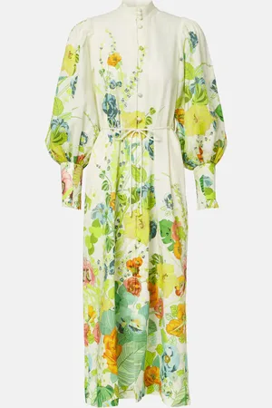 ALÉMAIS Constance printed linen shirt dress