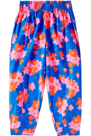 Tiny Cottons Flowers cotton wide-leg pants