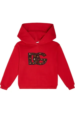 Dolce & Gabbana Embellished logo cotton jersey hoodie
