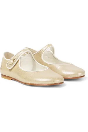 BONPOINT Ella metallic leather Mary Jane flats