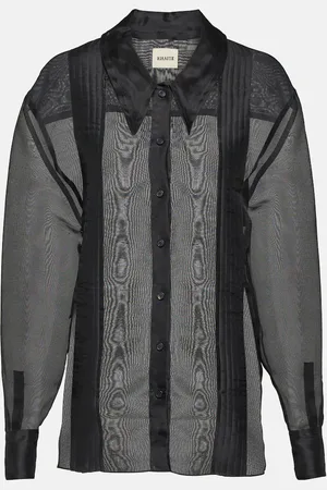 Khaite Nori pleated silk shirt