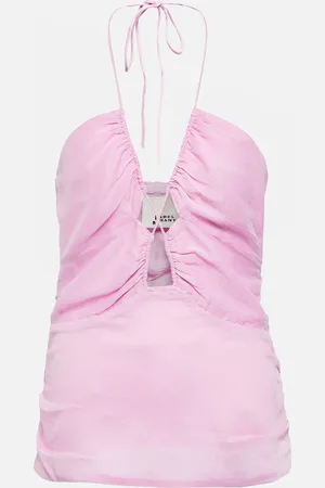 Isabel Marant Becki printed cotton and silk top