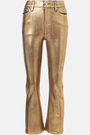 Frame Le Crop Mini metallic bootcut jeans