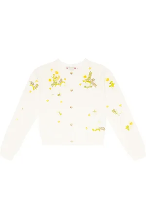 BONPOINT Toesie embroidered cotton cardigan