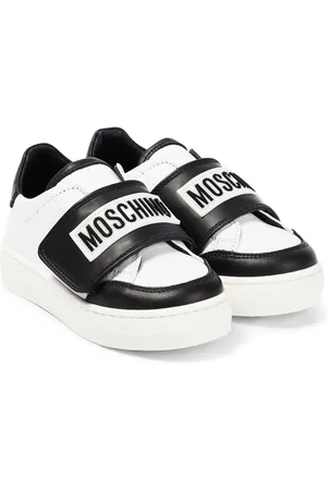 Moschino Logo leather sneakers