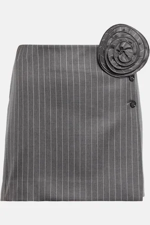 MAGDA BUTRYM Pinstripe wool miniskirt