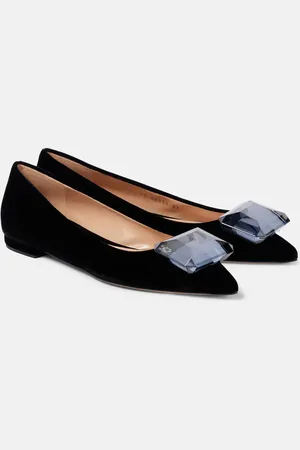Gianvito Rossi Jaipur velvet ballet flats