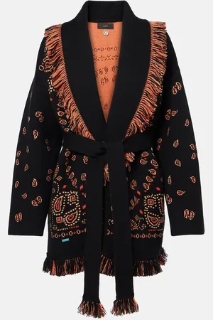 Alanui Bandana cashmere jacquard cardigan