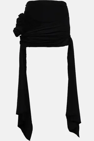 MAGDA BUTRYM Floral-appliquÃ© jersey miniskirt