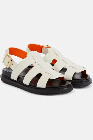 Marni Fussbett Gladiator leather sandals