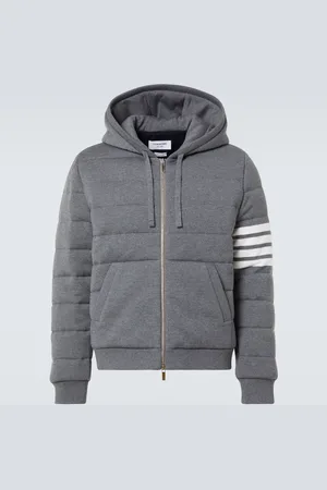 Thom Browne 4-Bar virgin wool jersey zip-up hoodie