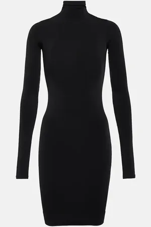 Balenciaga Mockneck jersey minidress