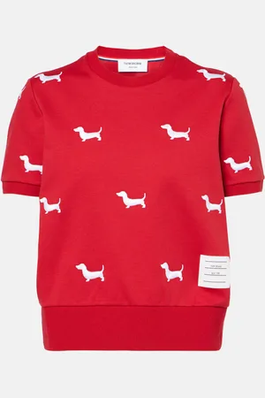 Thom Browne Embroidered cotton top
