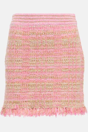 LOVESHACKFANCY Balsam tweed miniskirt
