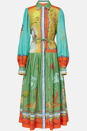 ALÉMAIS Surrealist cotton maxi dress
