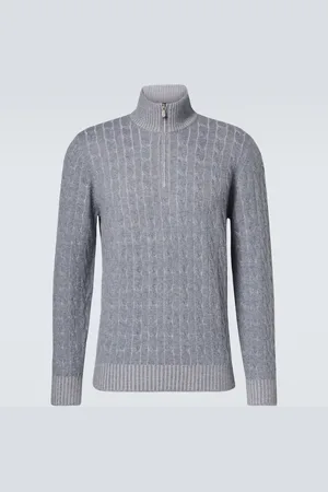 Brunello Cucinelli Cable-knit cashmere half-zip sweater