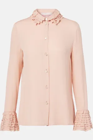 VALENTINO Ruffled silk georgette shirt