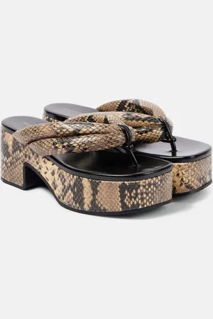 DRIES VAN NOTEN Leather thong sandals