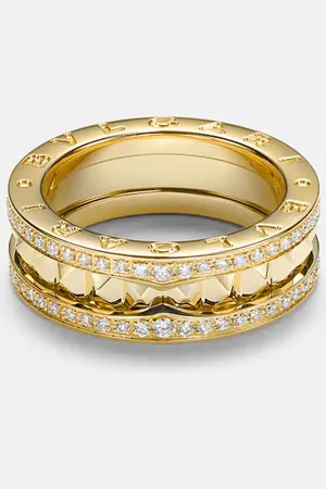 Bvlgari B.zero1 18kt gold ring with diamonds