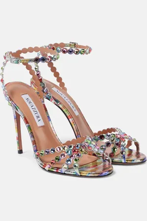 Aquazzura Tequila 105 embellished leather sandals